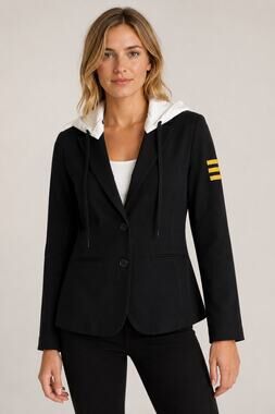 Miller Wendt Sloane Hooded Blazer Jacket Black – Size XS